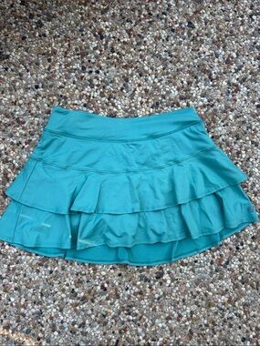 Lija Teal Tiered Ruffle Women’s tennis Skirt